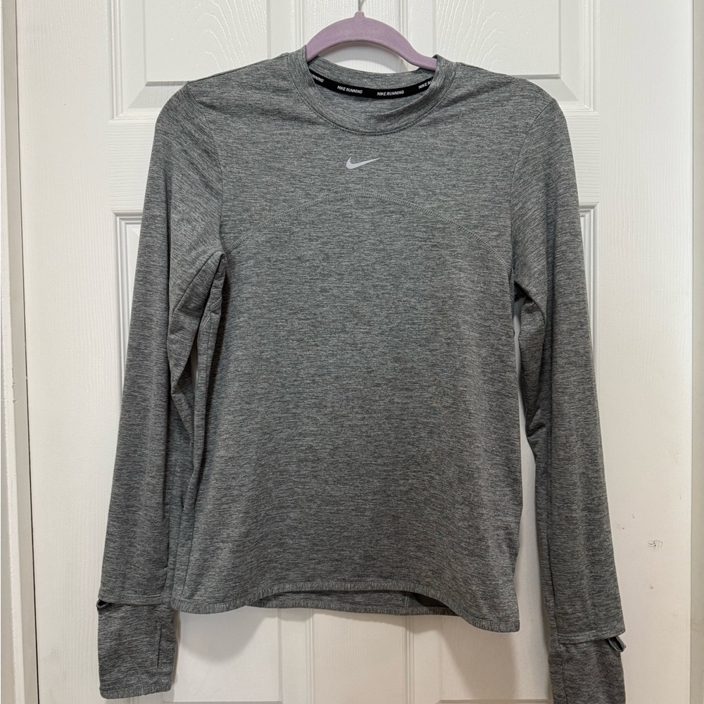 Nike Heather Gray Long Sleeve Top